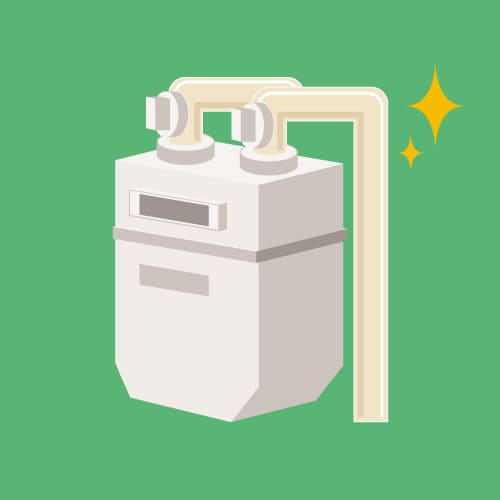 新しいガス管への入れ替え